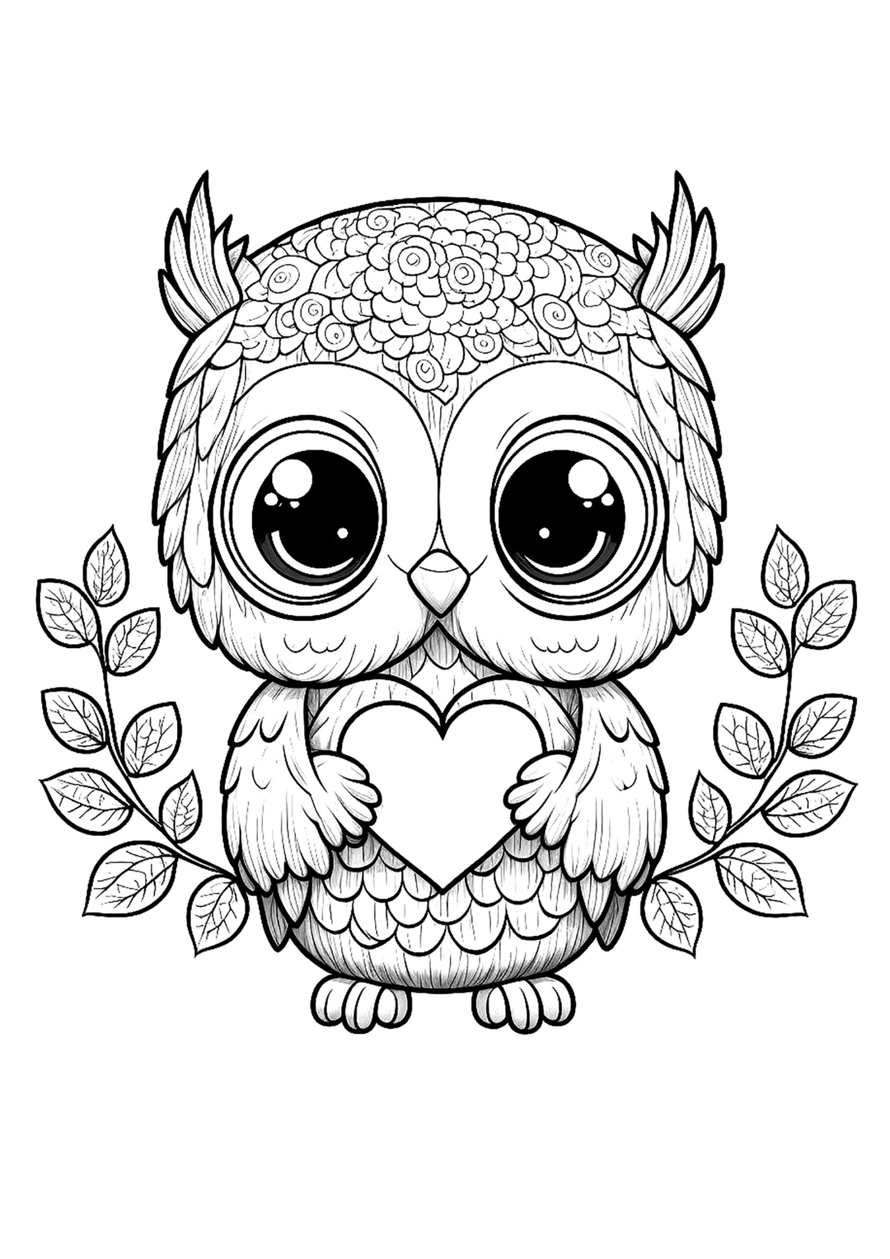 Cute Printable Owl Coloring