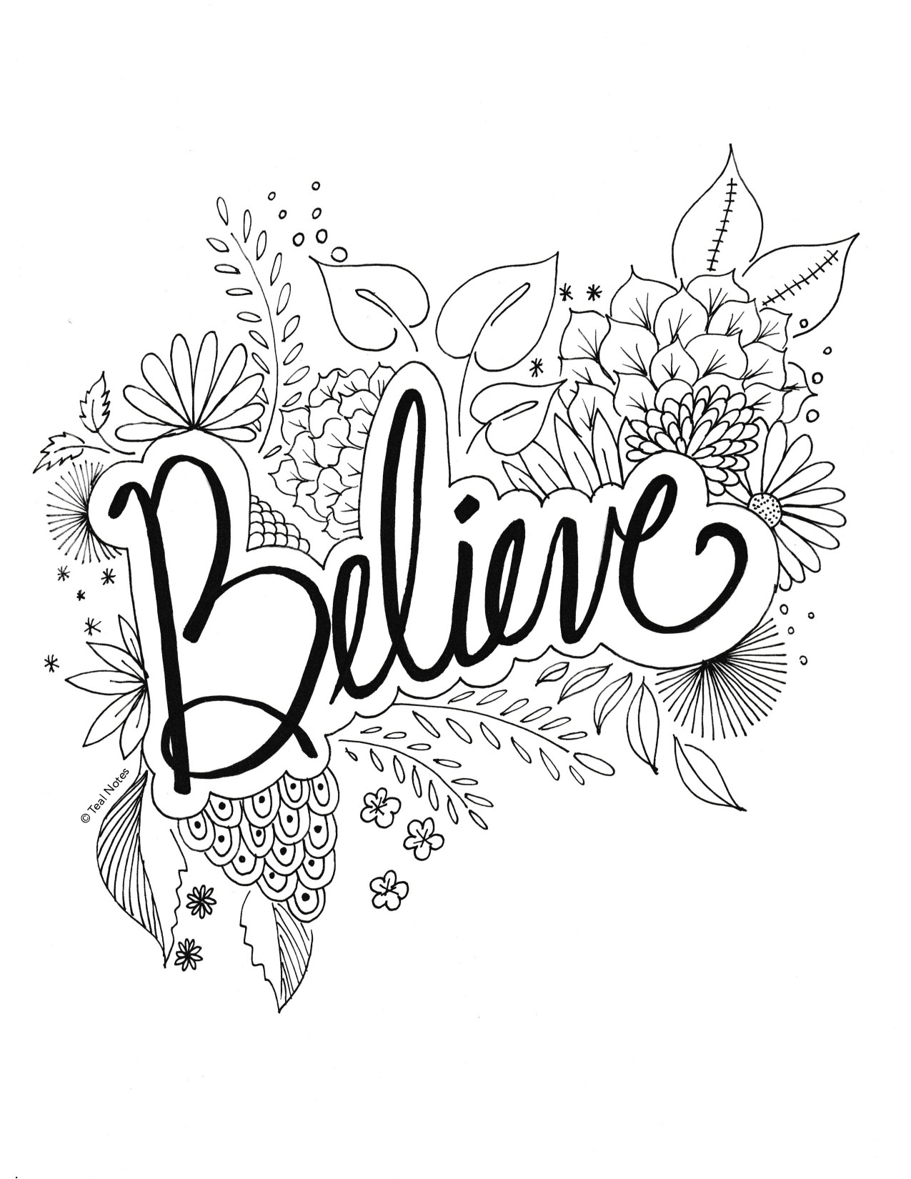 Cute Printable Quote Coloring Pages