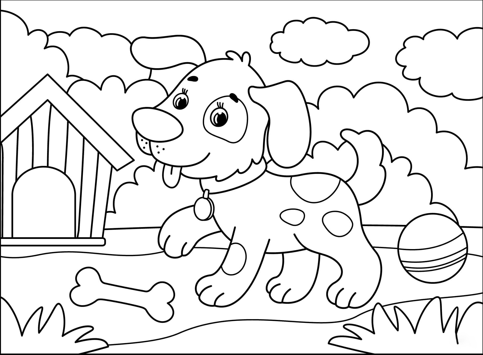 Dog Coloring Pages Coloring Pages For Kids And Adults