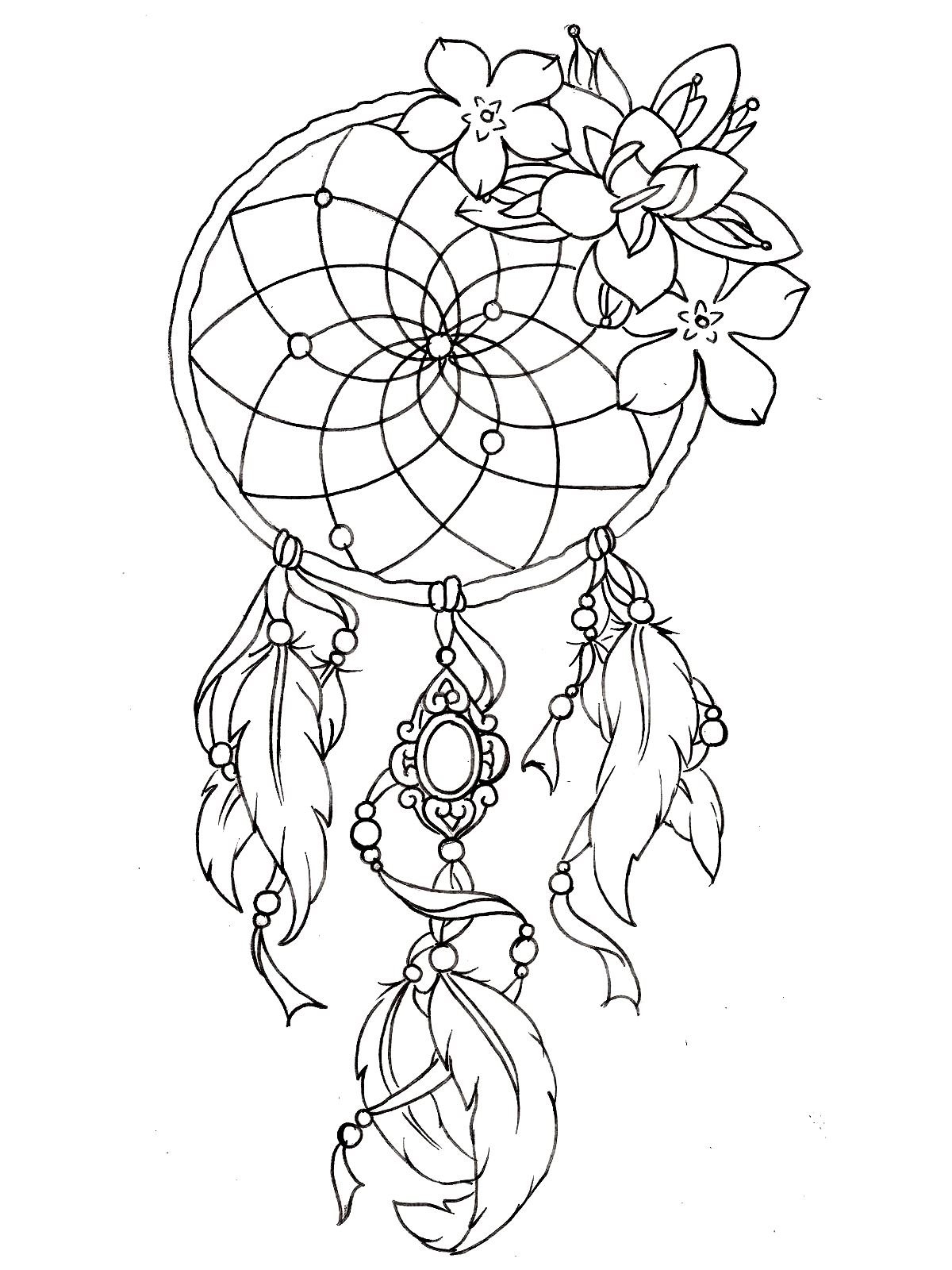 Dreamcatcher Tattoo Designs Tattoos Adult Coloring Pages Page 2 