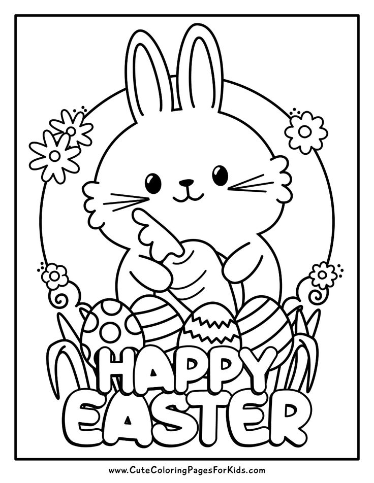 Easter Coloring Pages 4 Free Printable PDFs Cute Coloring Pages For