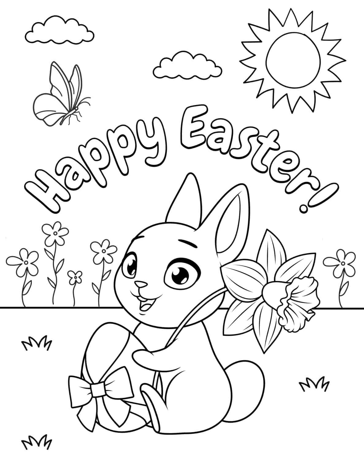 Easter Printable Coloring Pages Cartoon Coloring Pages