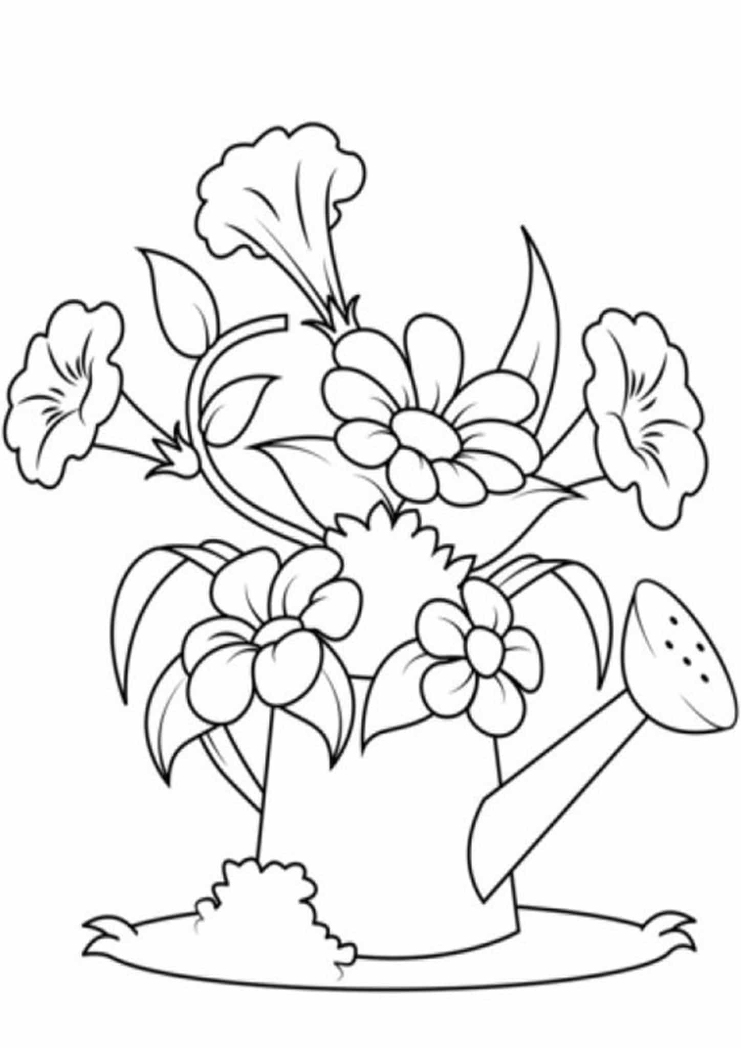 Easy Printable Flower Coloring Pages Printable Templates