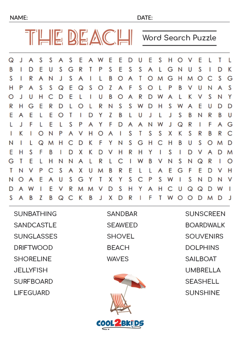 Easy Printable Word Searches For Adults Word Search Maker