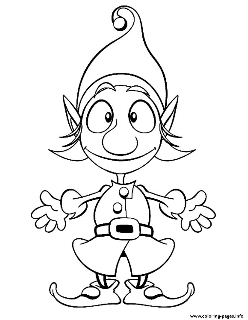 Elf Coloring Sheet Printable