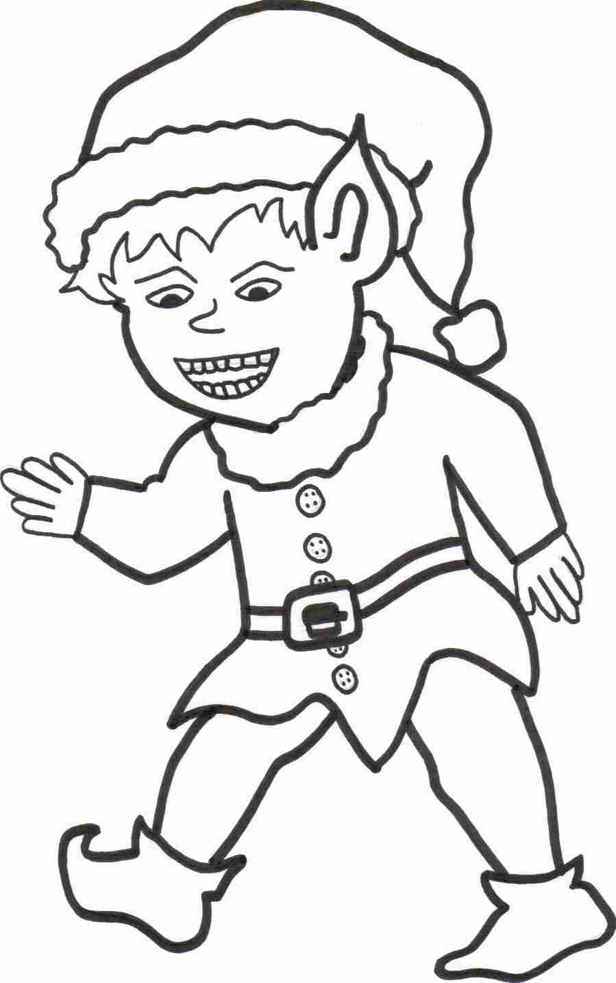 Elf Coloring Sheet Printable