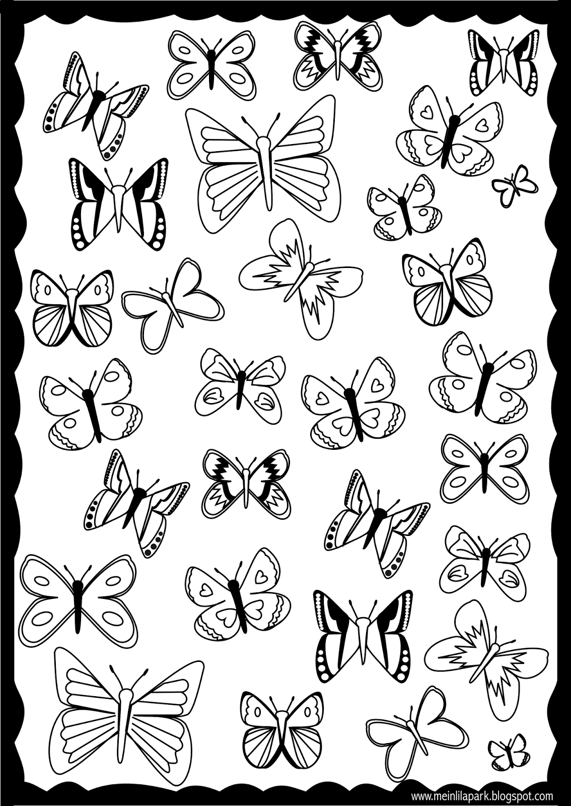Explore Printable Butterfly Coloring Page WordPresstemalarr