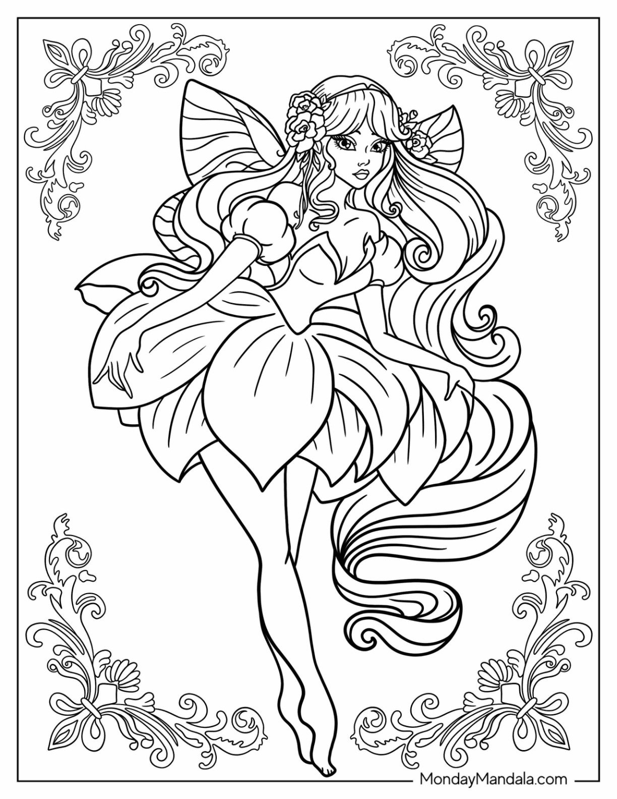 Fairy Coloring Pages 20 Unique Fairy Coloring Sheets 42 OFF