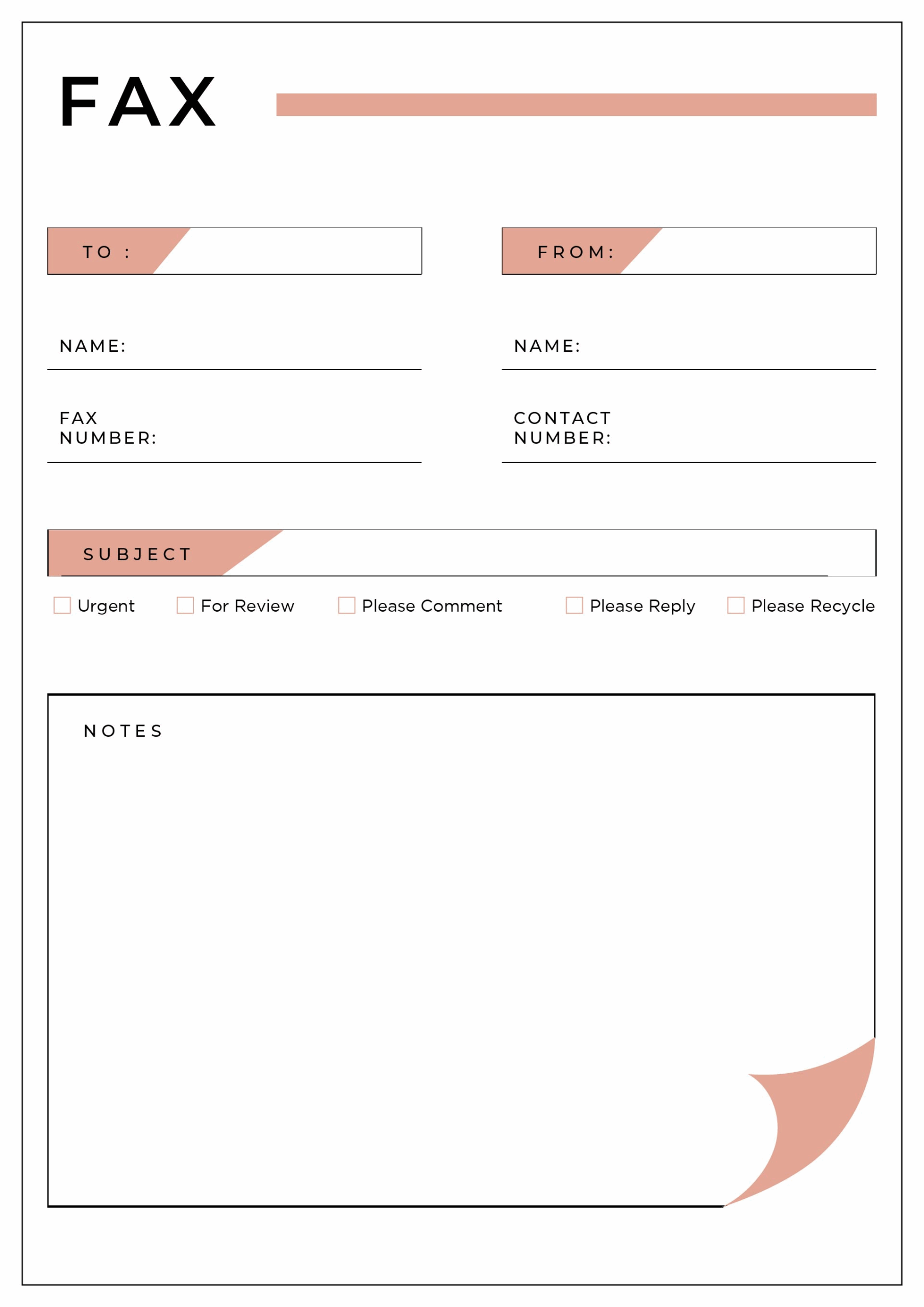 Fax Cover Sheet 10 Free PDF Printables Printablee