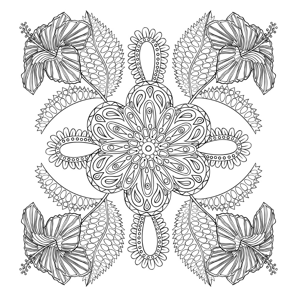 Flower Coloring Pages For Adults Best Coloring Pages For Kids