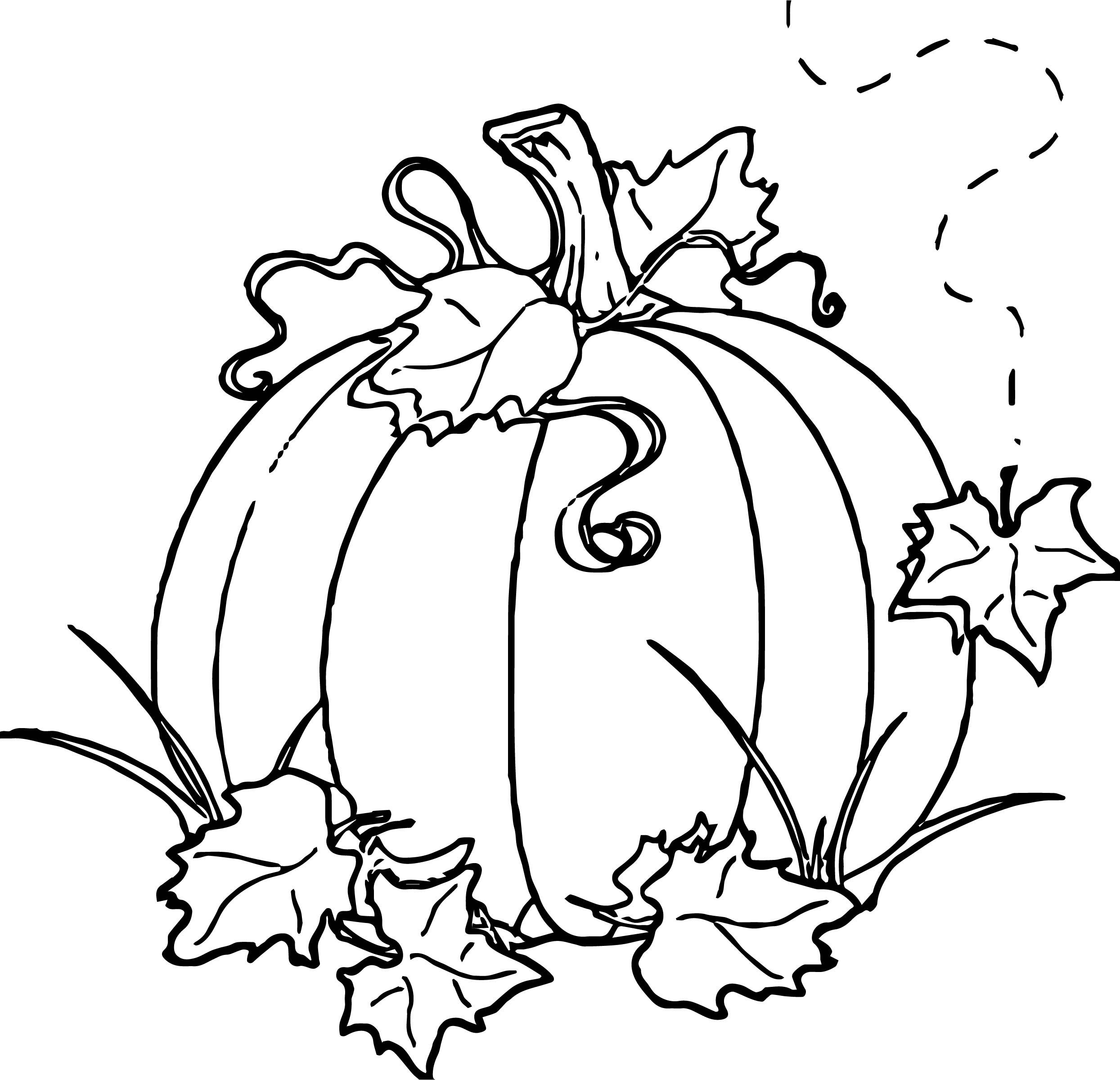 Free Autumn Pumpkin Coloring Page