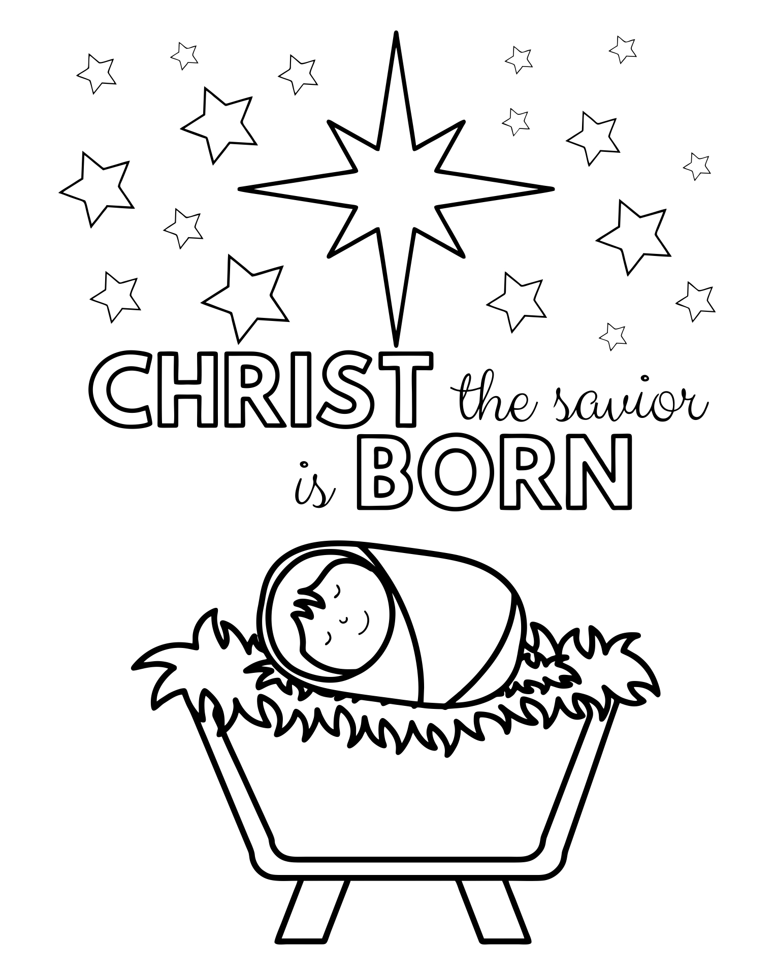 Free Christian Christmas Coloring Pages Printable Free Coloring Sheet