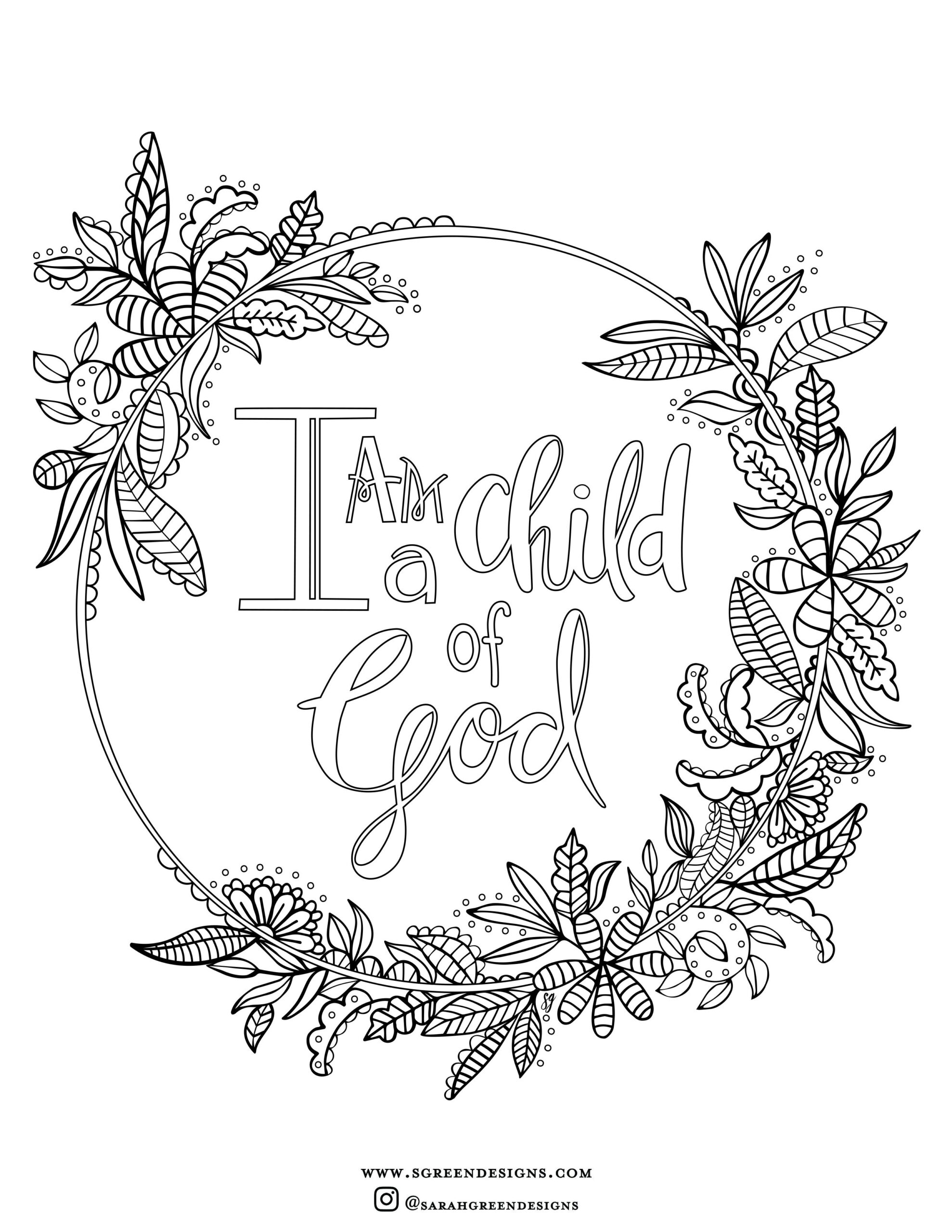 Free Christian Printable Coloring Pages