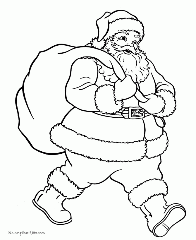 Free Christmas Coloring Sheets Santa Is Coming 