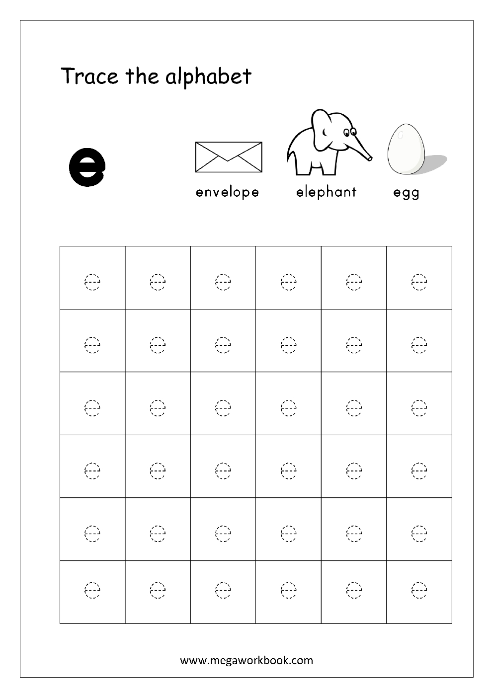 Free English Worksheets Alphabet Tracing Small Letters Letter 