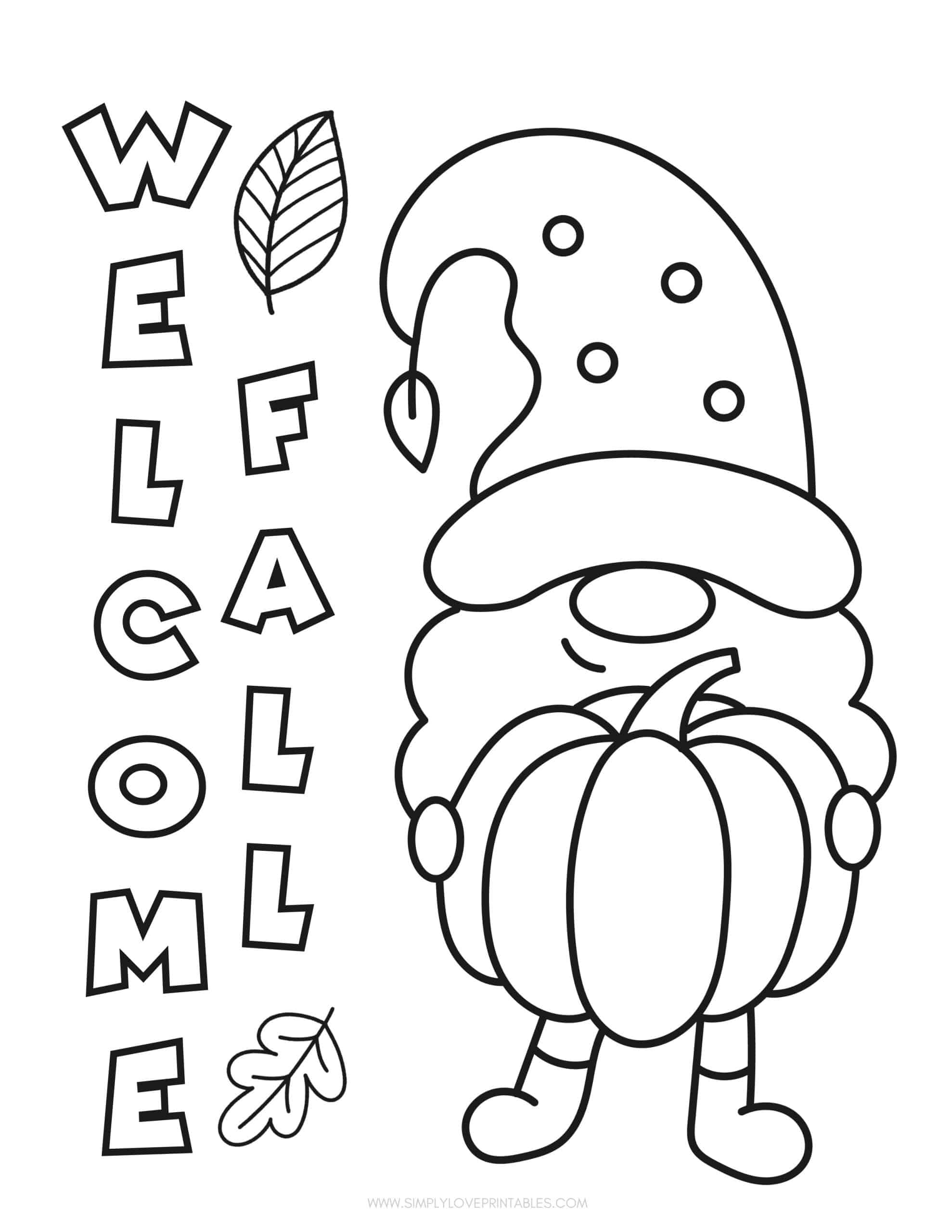 Free Fall Printable Coloring Sheets For Kids Free Coloring Sheet
