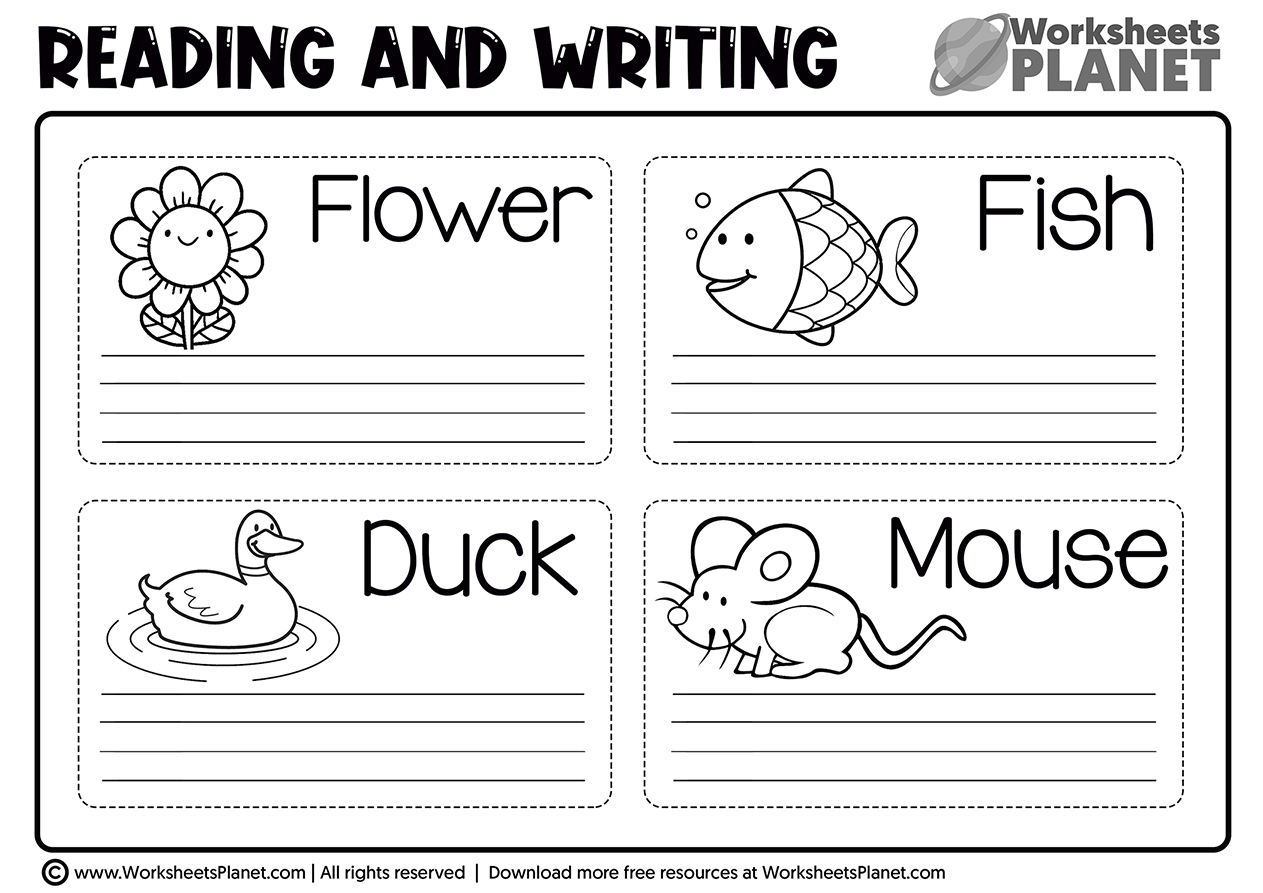 Free Free Printable Writing Worksheet For Kindergarten Download Free 