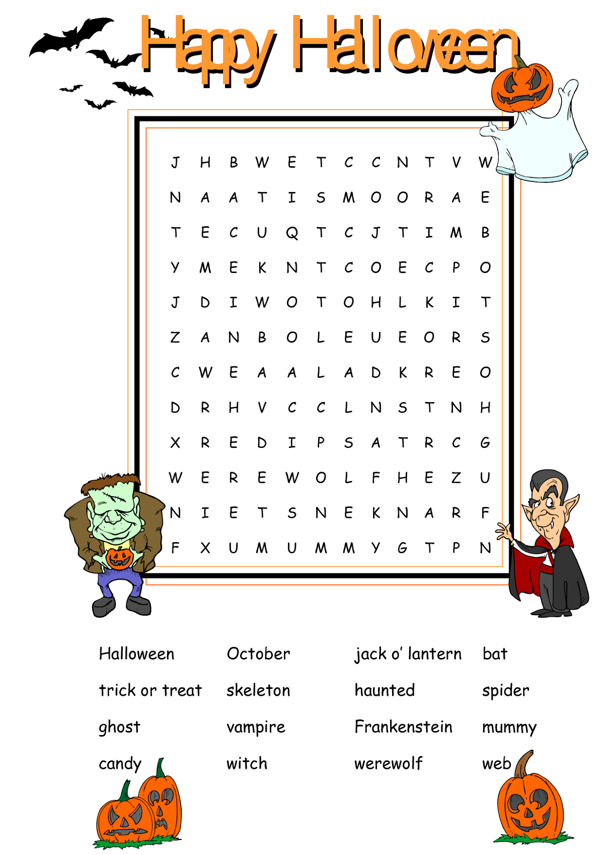 Free Halloween Activity Sheets Printables