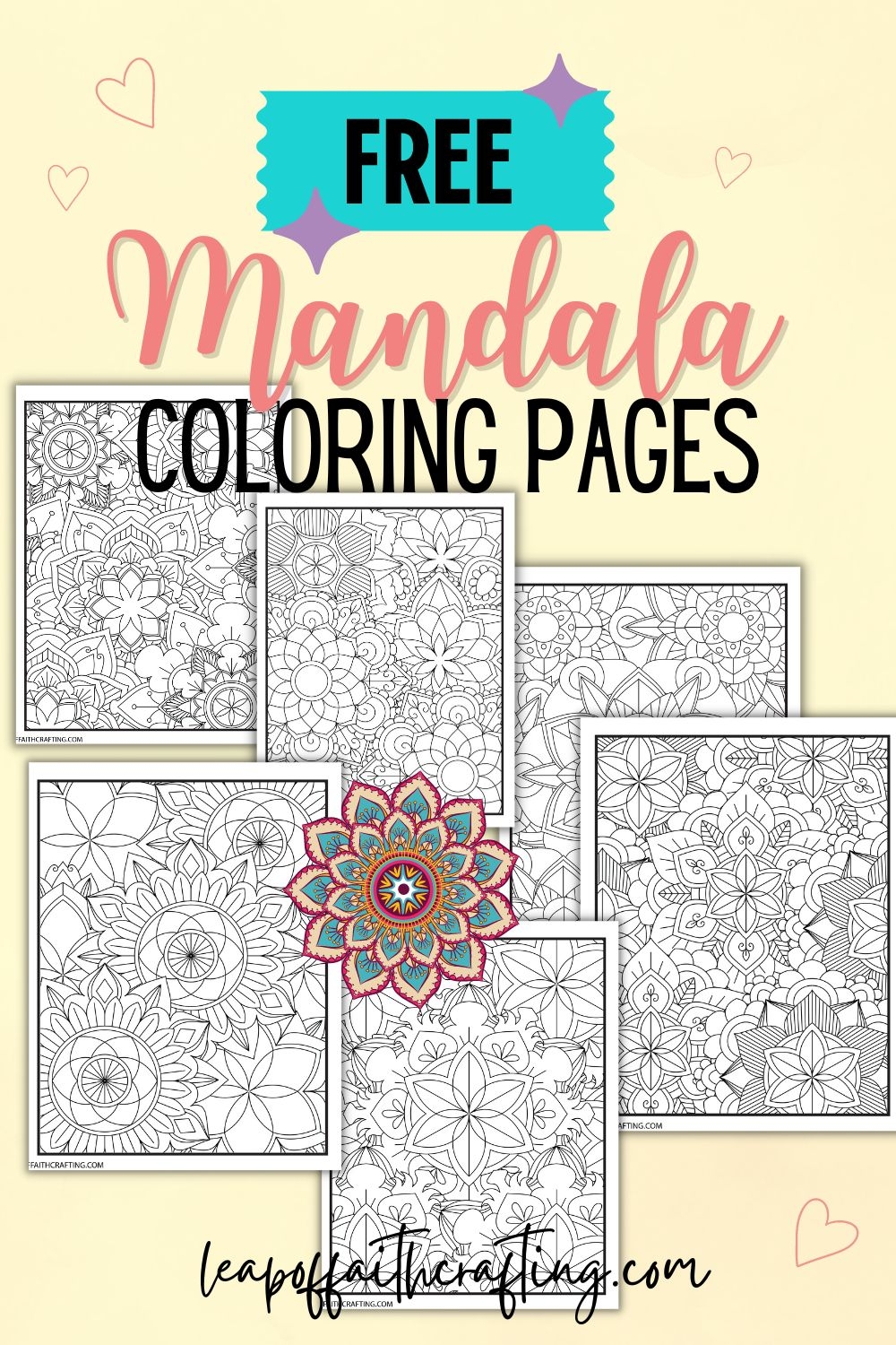 Free Mandala Coloring Pages Simple Printable Leap Of Faith Crafting