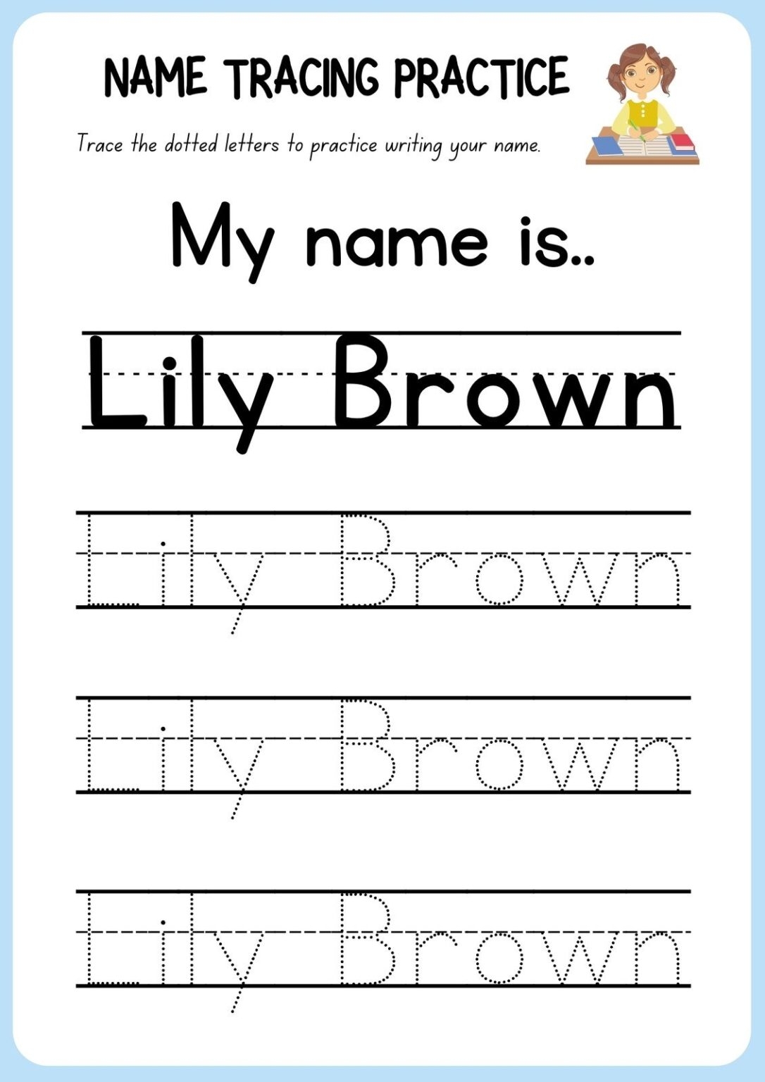 Free Name Tracing Booklet Printables Worksheets Name Tracing Printable 