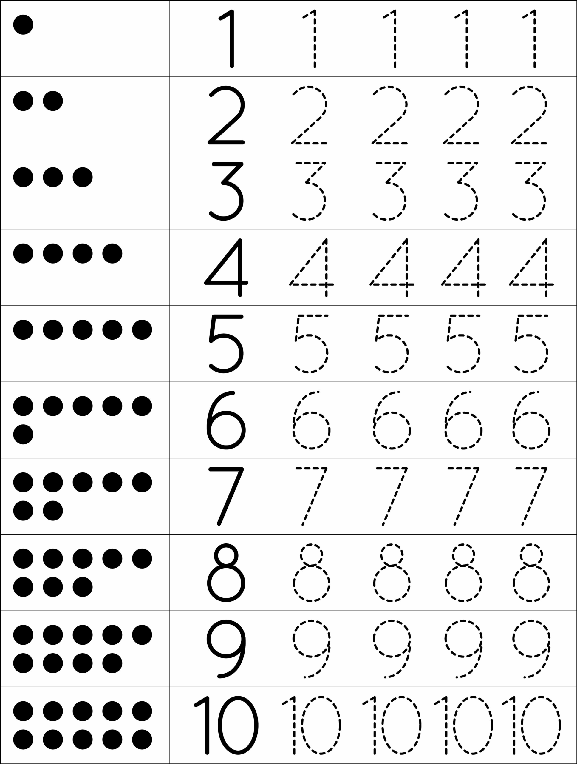 Free Numbers Tracing Worksheets 1 10 The Mum Educates Worksheets 