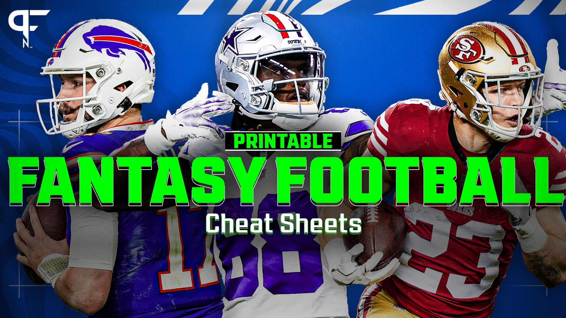 Free Printable 2024 Fantasy Football Cheat Sheets PPR Half PPR And 