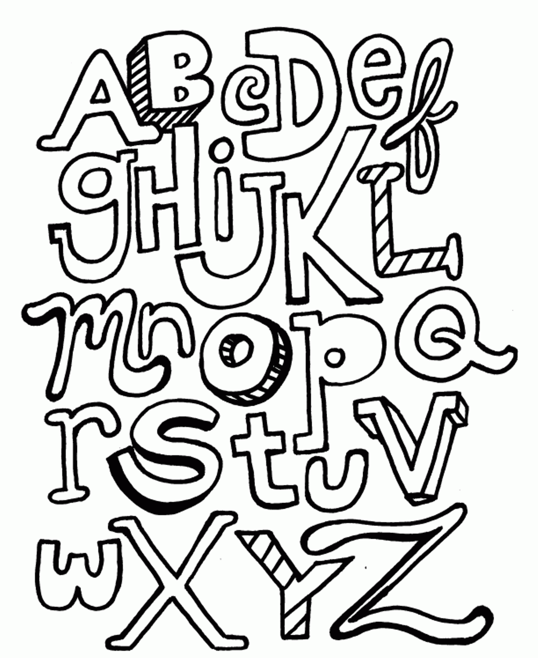 Free Printable Alphabet Coloring Pages A z Coloring Home