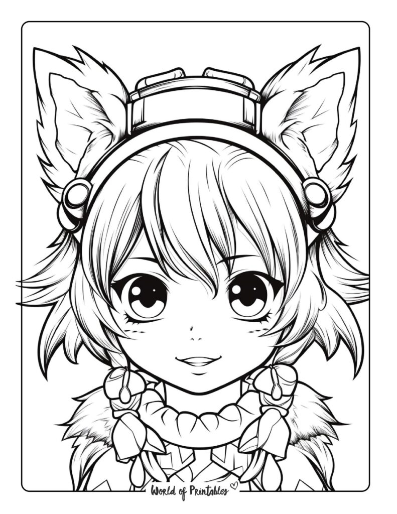 Free Printable Anime Coloring Pages For Adults Free Coloring Sheet