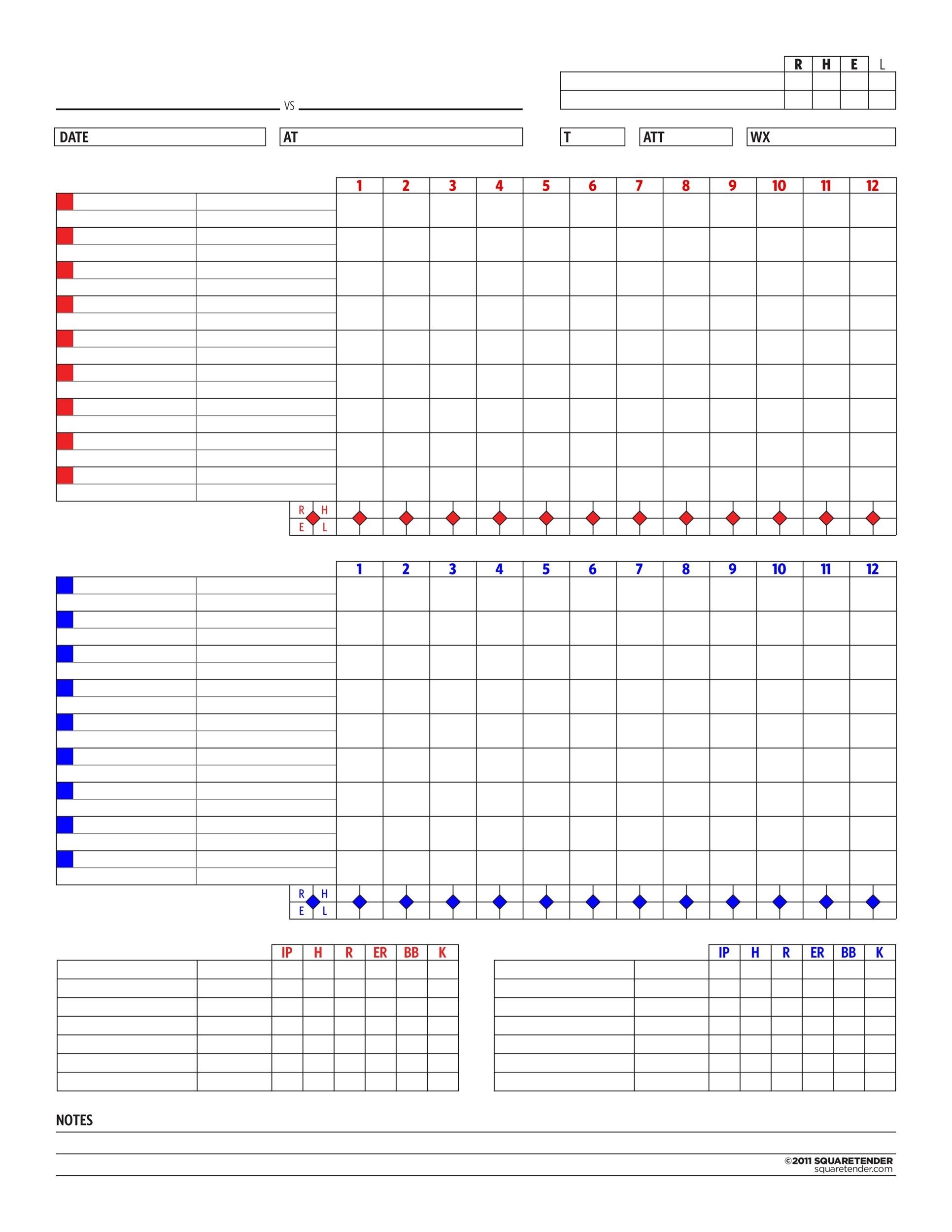 Free Printable Baseball Score Sheet Printable Templat Vrogue co