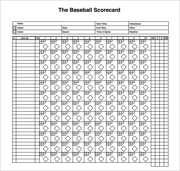 Free Printable Baseball Scorebook Sheets Printable Calendars AT A GLANCE