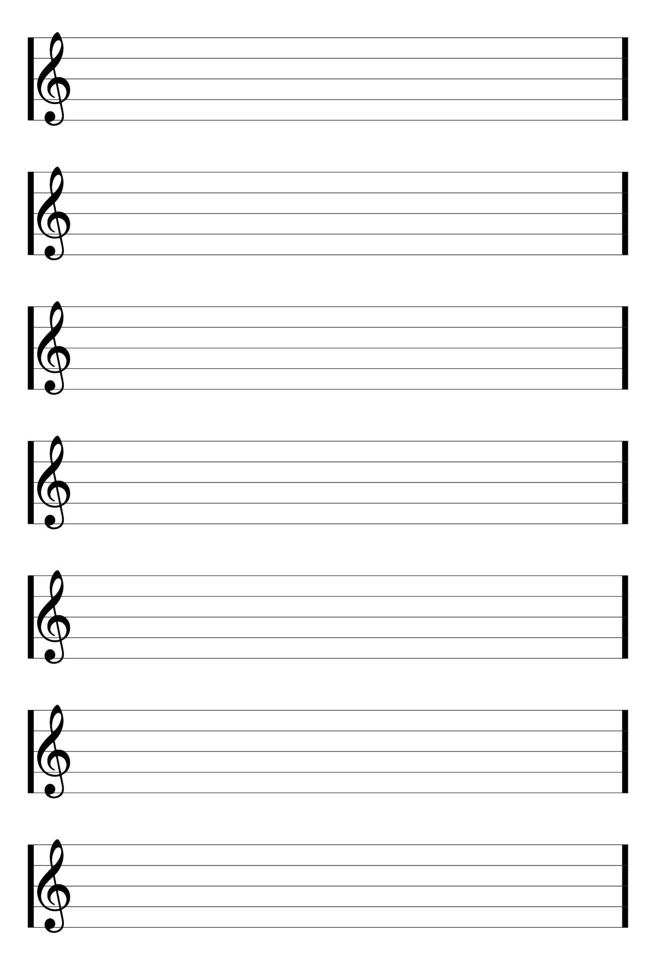 Free Printable Blank Music Sheets