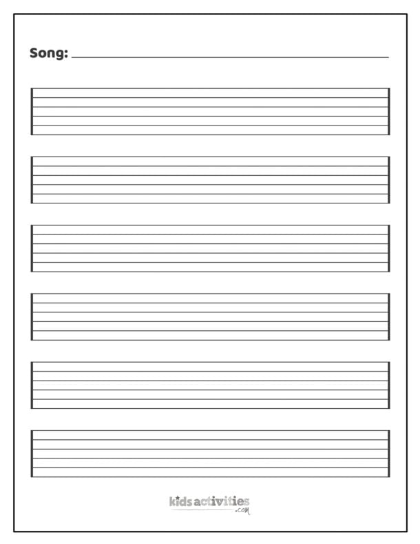 Free Printable Blank Sheet Music For Kids Kids Activities Blog