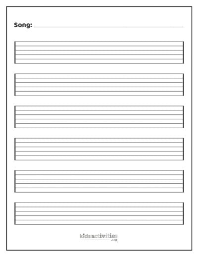 Free Printable Blank Sheet Music For Kids Kids Activities Blog