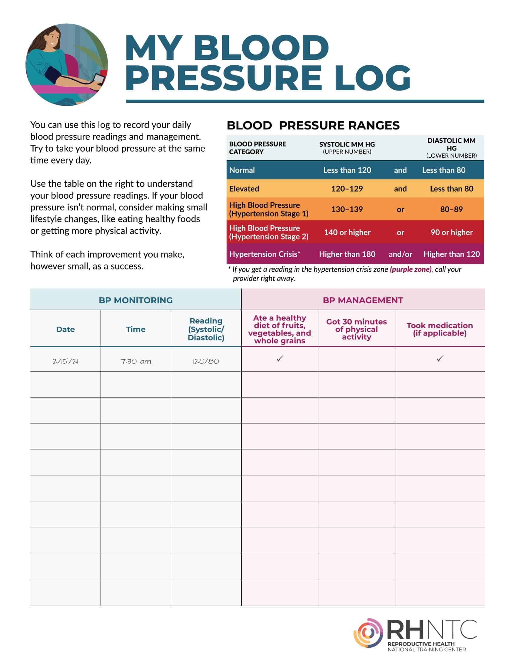 Free Printable Blood Pressure Log Templates Pdf Excel Sheet NBKomputer