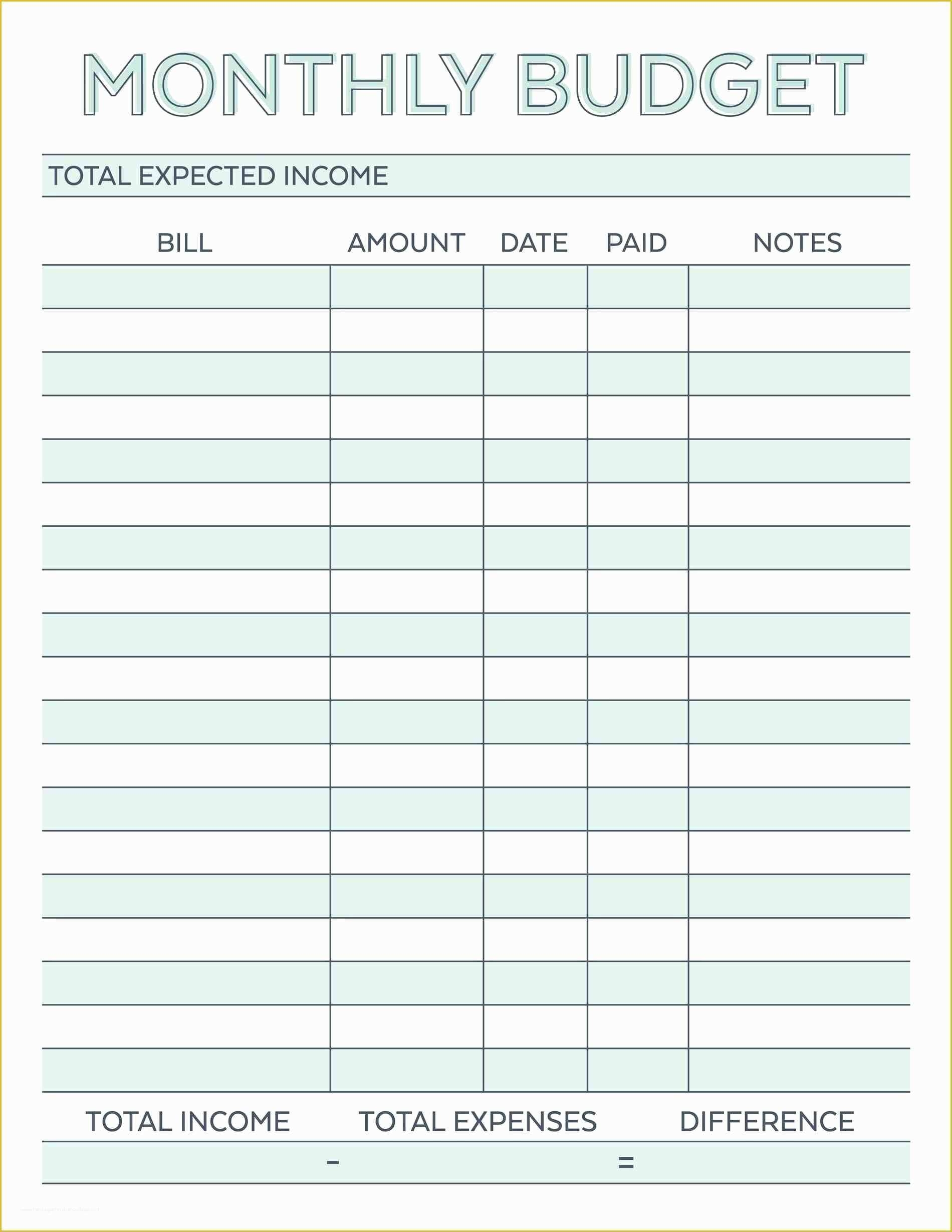 Free Printable Budget Planner Sheets Lemine