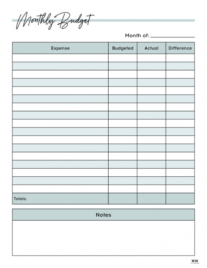Free Printable Budget Sheets FREE Printable HQ