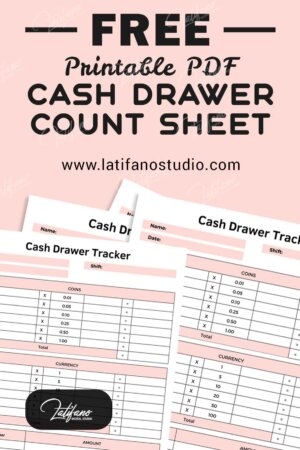 Free Printable Cash Drawer Count Sheet Pdf Free Download
