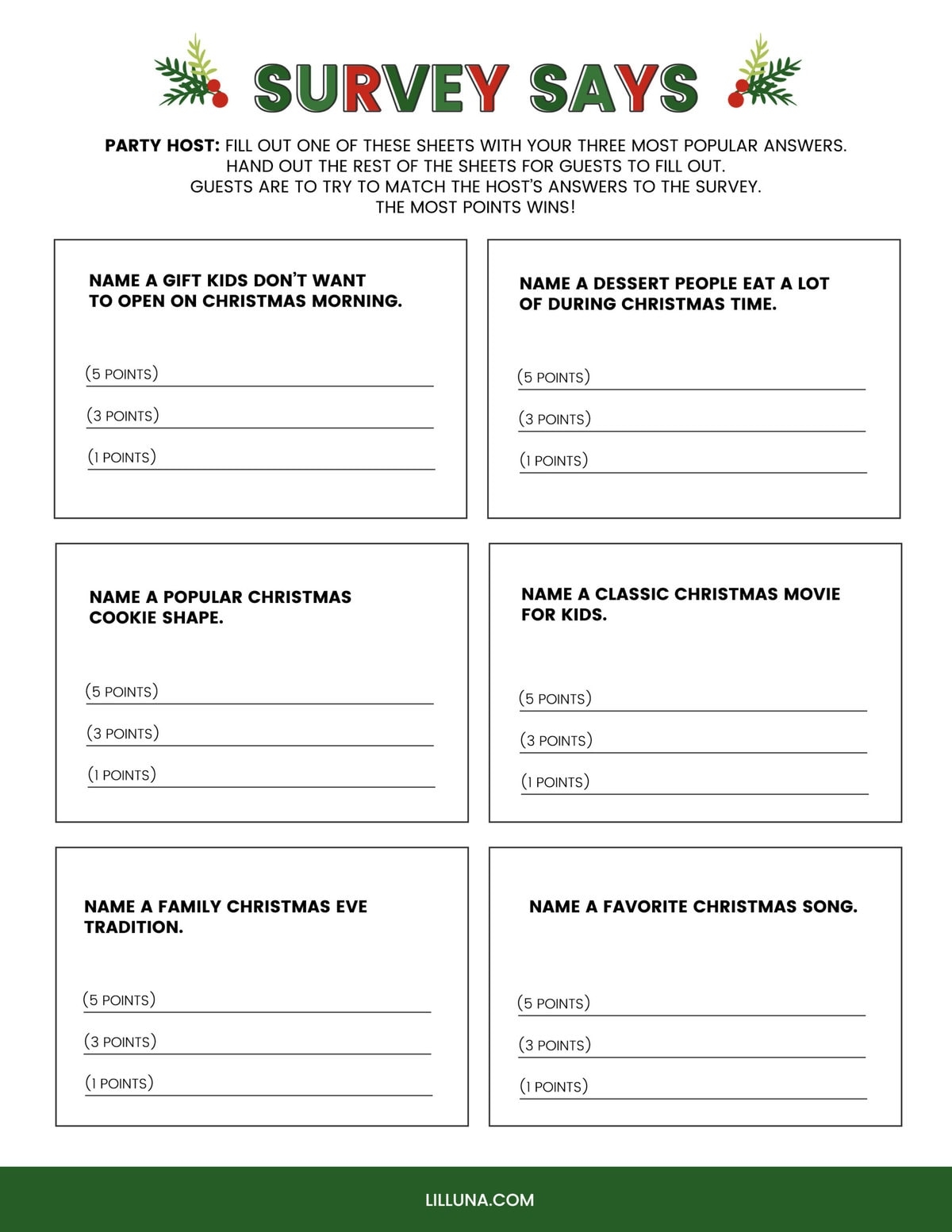 FREE Printable Christmas Games 4 FREEBIES Lil 39 Luna