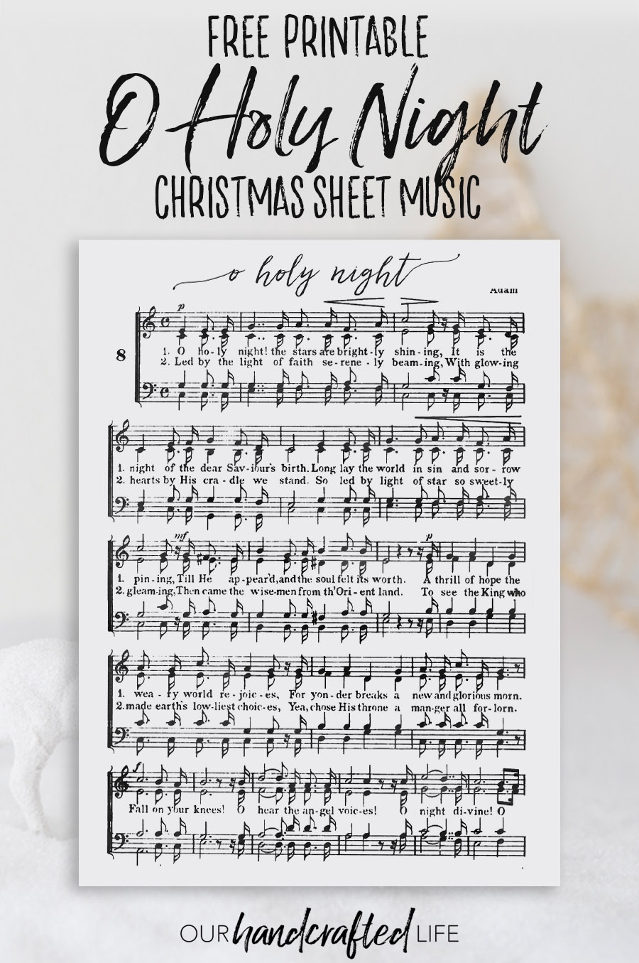 Free Printable Christmas Music Sheets Piano FREE Printable A Z