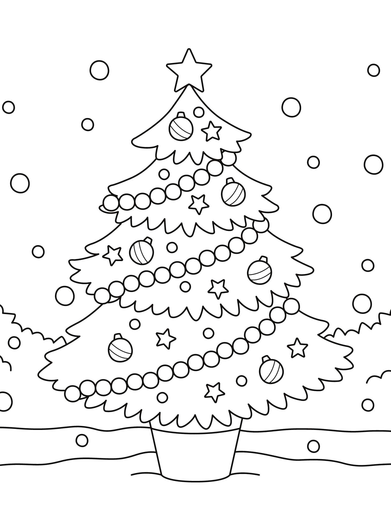 Free Printable Christmas Tree Coloring Pages For Adults Free Coloring 