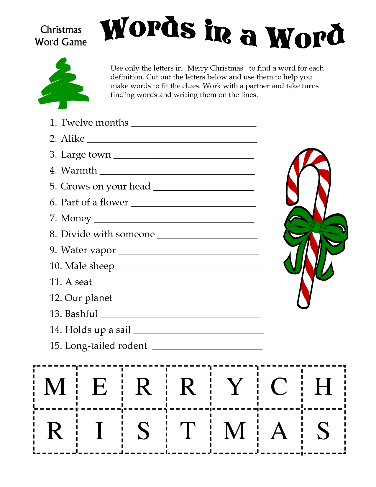 Free Printable Christmas Word Games For Adults Fanny Printable