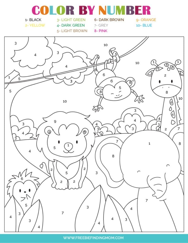 Free Printable Color By Number For Adults PDF Downloads 