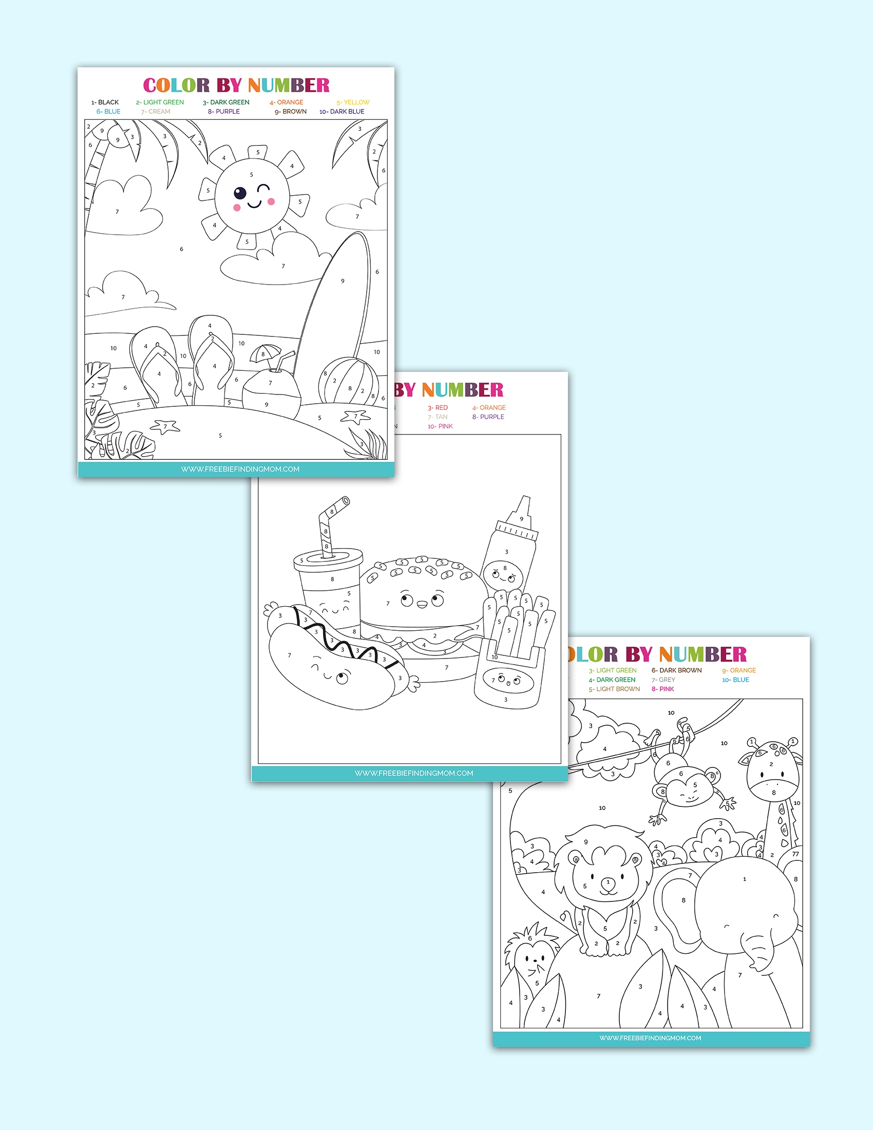 Free Printable Color By Number For Adults PDF Downloads 