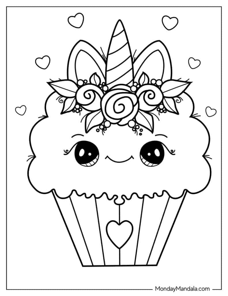 Free Printable Cupcake Coloring Pages 50 OFF