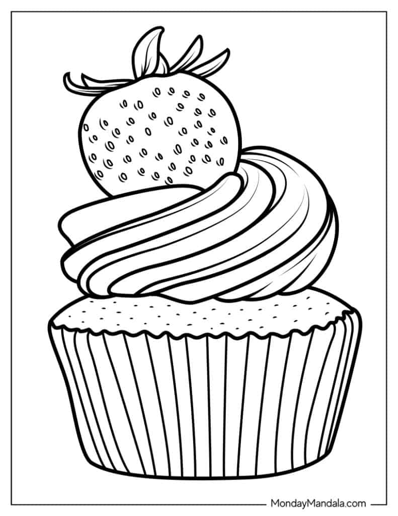 Free Printable Cupcake Coloring Pages 50 OFF