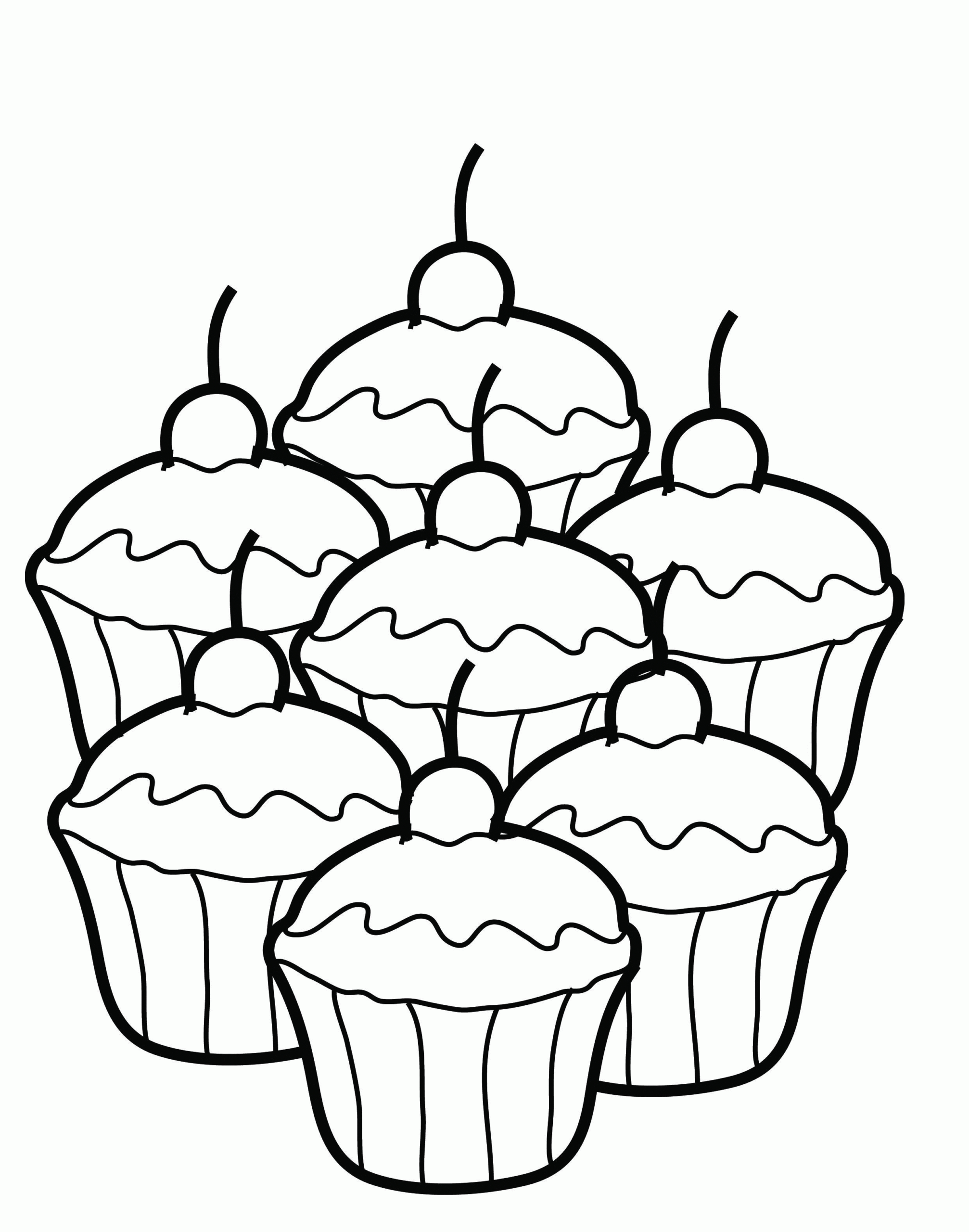 Free Printable Cupcake Coloring Pages Coloring Home