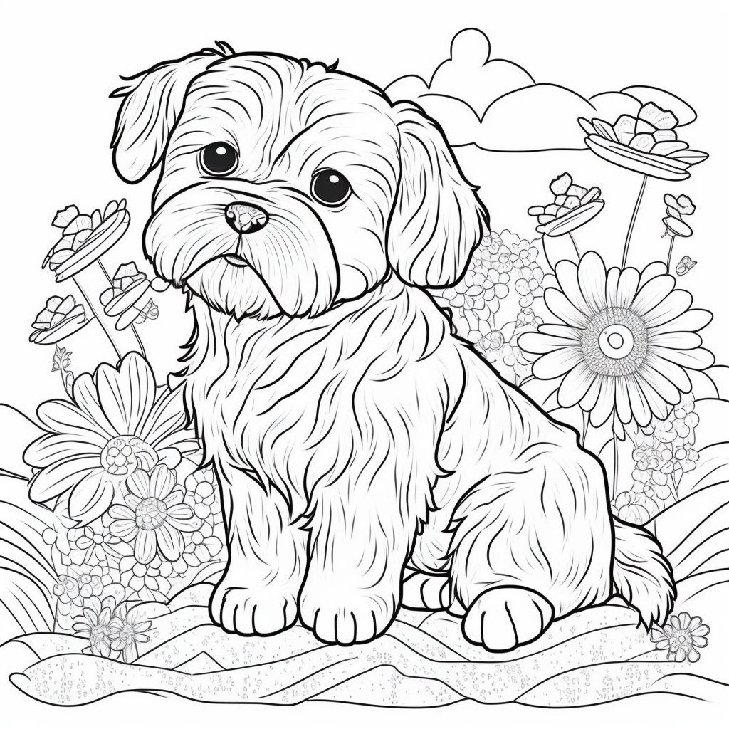 Free Printable Dog Coloring Pages For Kids Cute Dog Coloring Pages 