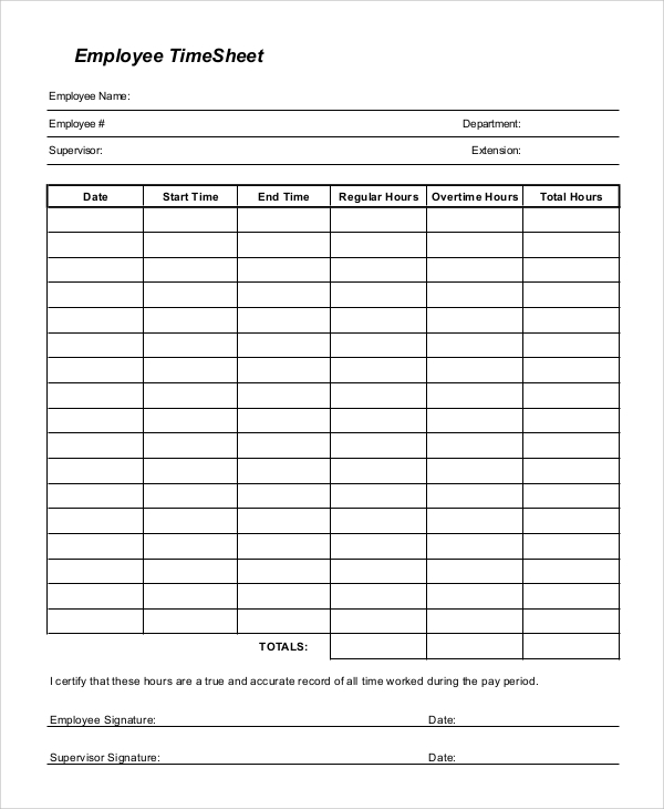 Free Printable Employee Time Sheets Forms Printable Forms Free Online