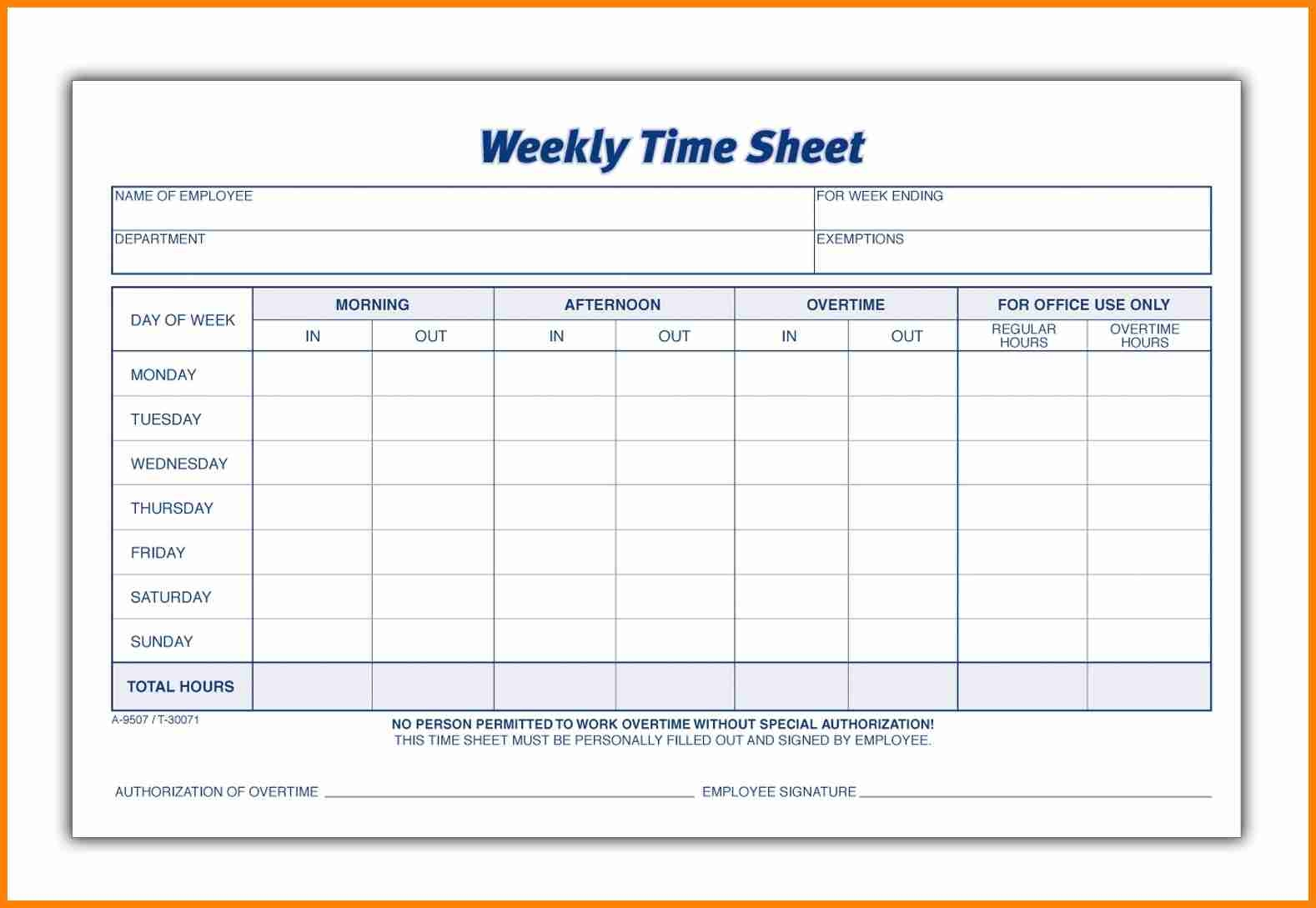 Free Printable Employee Time Sheets Template Business PSD Excel 
