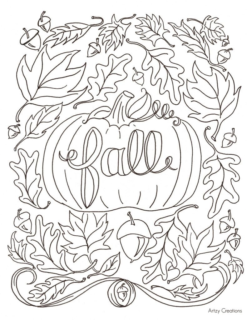 Free Printable Fall Leaves Coloring Pages At GetColorings Free 